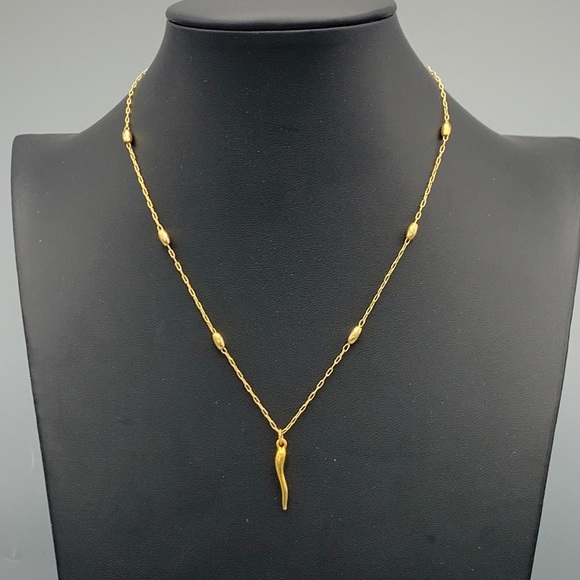 Jewelry - GOLD tone Italian horn necklace